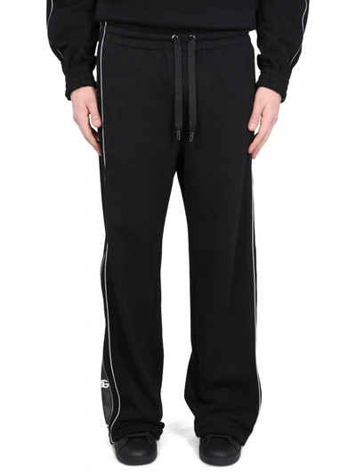 Dolce & Gabbana Jogging Pants With Logo Bands In Multicolor