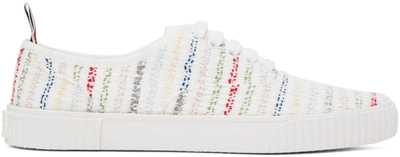 Thom Browne Heritage Seersucker Tulle Sneakers In Multicolour