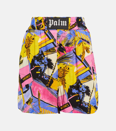 Palm Angels Miami Mix Logo Shorts In Multicolor