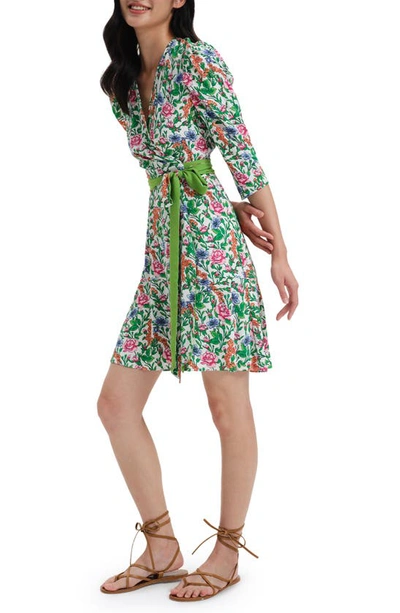 Diane Von Furstenberg Floral-print Wrap Dress In Vintage Floral Ivory
