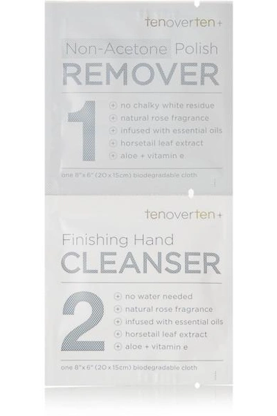 Tenoverten Non-acetone Polish Remover Finishing Hand Cleanser Cloths - Colorless