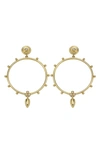 Temple St Clair 18k Yellow Gold Circle Anfora Diamond Earrings