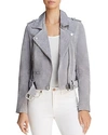 Blanknyc Suede Moto Jacket In Cloud Gray