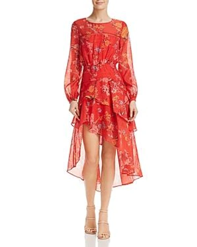 Finders Keepers Finders Floral Printed Ruffle Dress - Red