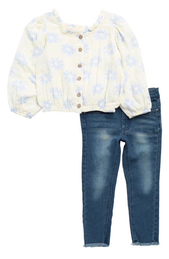 Haut Et Pantalon Jessica Simpson Fille Taille 5 - Neuf Avec étiquettes, Motif Bandana Beige