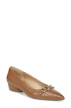 Naturalizer Lorna Womens Pointed Toe Loafers In English Tea Leather