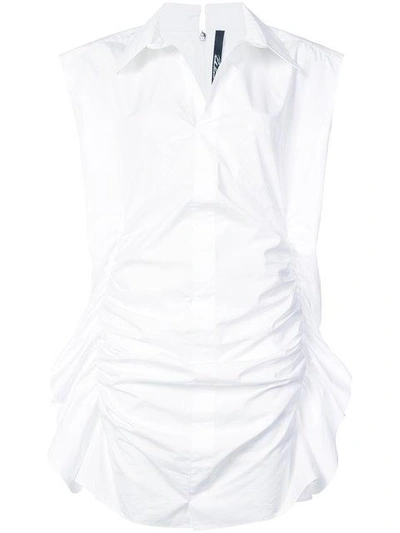 Paula Knorr Gathered Detail Dress In White