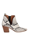Kudetà Woman Ankle Boots Off White Size 6 Leather