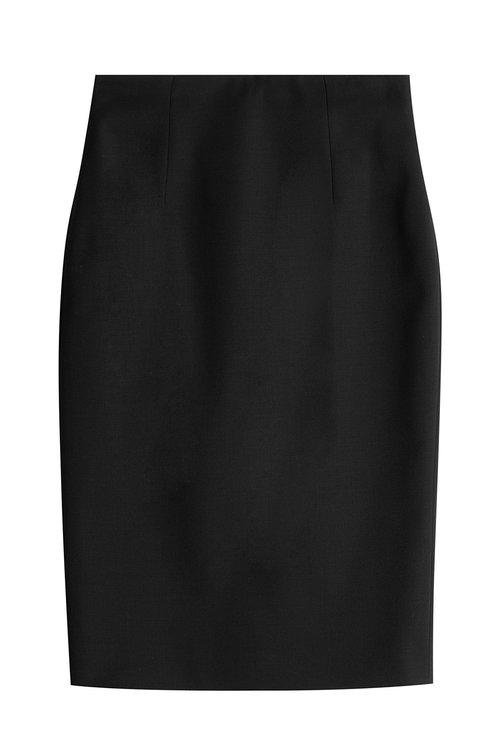 Alexander Mcqueen Virgin Wool Pencil Skirt In Black | ModeSens
