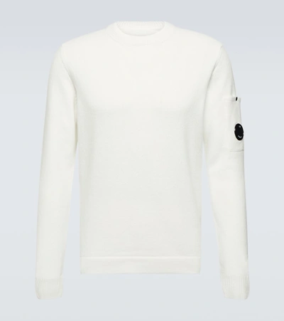 C.p. Company White Crew-neck Cotton Jumper