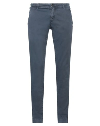 Mason's Man Pants Navy Blue Size 30 Cotton, Elastane In Navy Blue