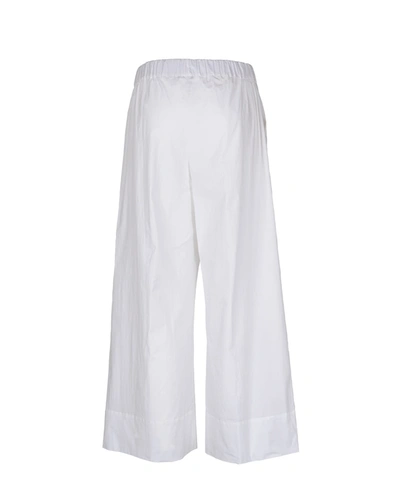 Antonelli Papaya - Loose Cotton Trousers In White