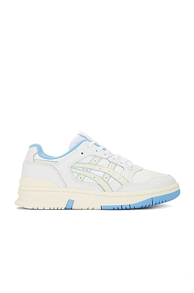 Asics White Leather Ex89 Sneakers In Multicolor