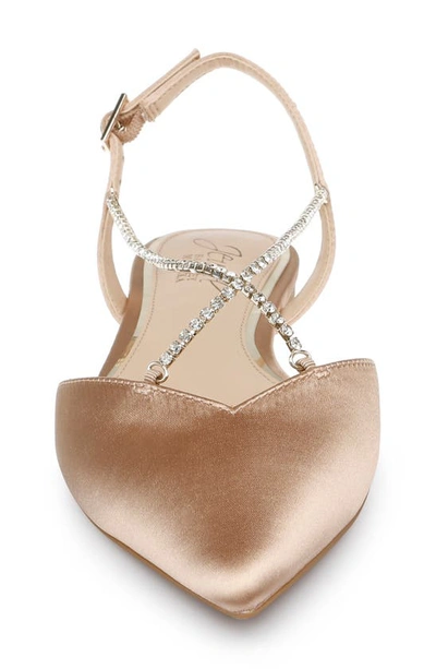 Jewel Badgley Mischka Alanna Pointed Toe Flat In Chianti