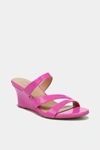 Naturalizer Breona Slide Sandal In Candy Pink Faux Patent