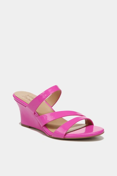Naturalizer Breona Slide Sandal In Candy Pink Faux Patent