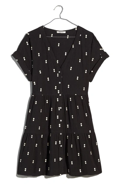 Madewell Polka Dot Dress In True Black