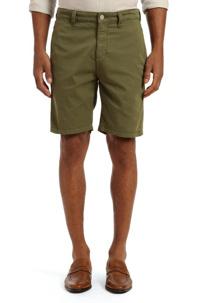 34 Heritage Arizona Flat Front Chino Shorts In Green