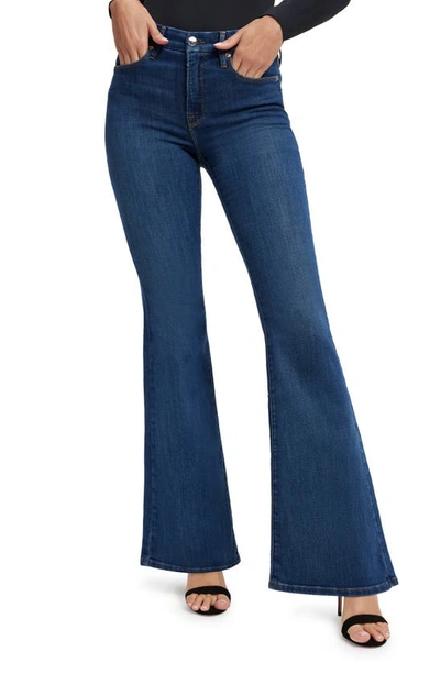 Good American Good Legs Flare Jeans In Blue004