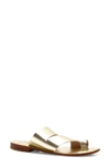 Free People Abilene Toe Loop Sandal In Metallic Gold