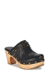 Frye Jessica Stud Platform Clog In Black Oyster Leather