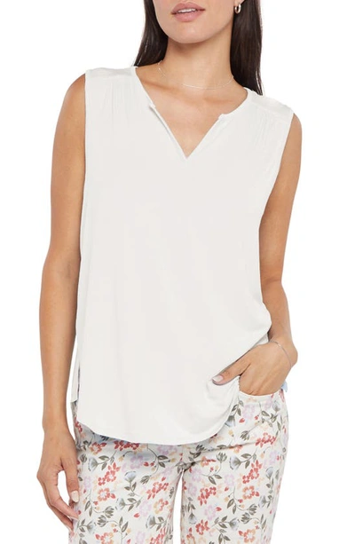 Nydj Perfect Sleeveless Blouse In Optic White