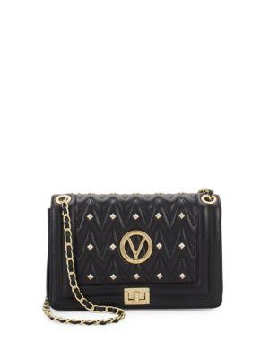 valentino by mario valentino studded leather crossbody bag