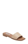 Steve Madden Sandra Slide Sandal In Tan Leather