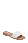 Steve Madden Sandra Slide Sandal In White Leather