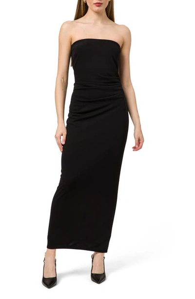 Wayf Strapless Knit Maxi Dress In Black | ModeSens