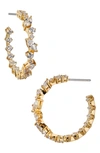 Nadri Flutter Cubic Zirconia Hoop Earrings In Gold