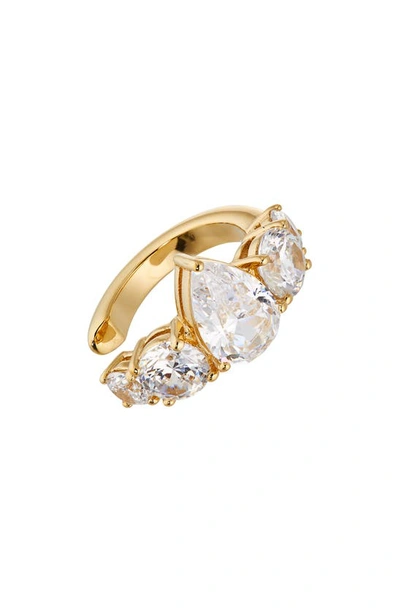 Shop Nadri Cubic Zirconia Ear Cuff In Gold