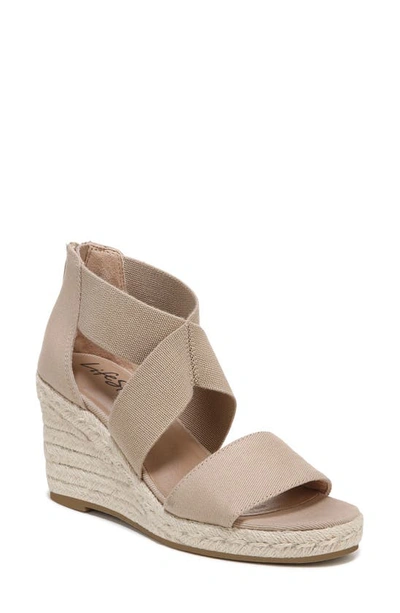 Lifestride Thrive Espadrille Platform Wedge Sandal In Taupe