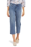 Nydj Relaxed Piper Mid Rise Crop Straight Leg Jeans In Romance