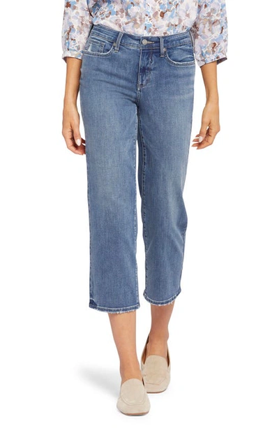 Nydj Relaxed Piper Mid Rise Crop Straight Leg Jeans In Romance In Romance