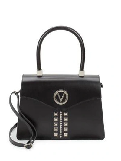 Valentino By Mario Valentino Melanie Leather Satchel In Black