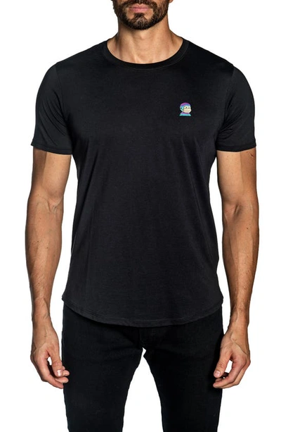 Jared Lang X Nft New World Monks Embroidered T-shirt In Black