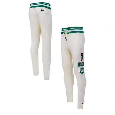 Pro Standard Cream Boston Celtics Retro Classic Fleece Sweatpants