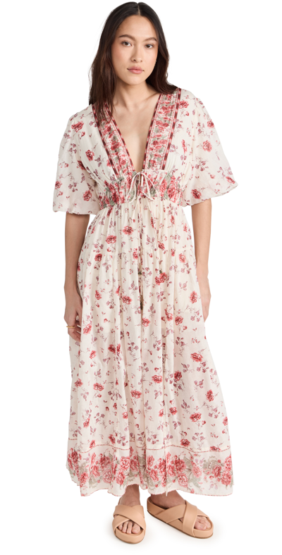 Free People Lysette Floral Maxi Dress In White