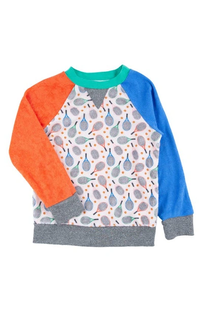 Miki Miette Kids' Iggy Tennis Colorblock Pullover Sweatshirt In Multi