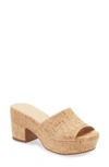 Chocolat Blu Golden Platform Sandal In Cork