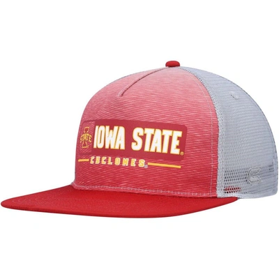 Colosseum Men's  Cardinal, Gray Iowa State Cyclones Snapback Hat In Cardinal,gray