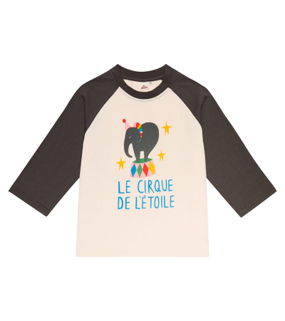 Jellymallow Kids' Elephant Cotton T-shirt In Charcoal