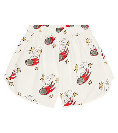 Jellymallow Kids' Scientist Cotton-blend Shorts In Ivory