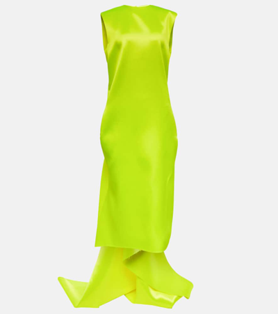 Sportmax Aedi Midi Dress In Giallo Fluo