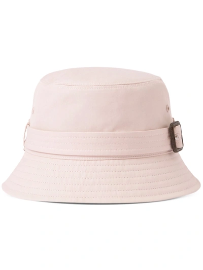 Burberry Tropical Gabardine Belted Bucket Hat In Pink