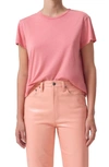 Agolde Drew Tee In Pink