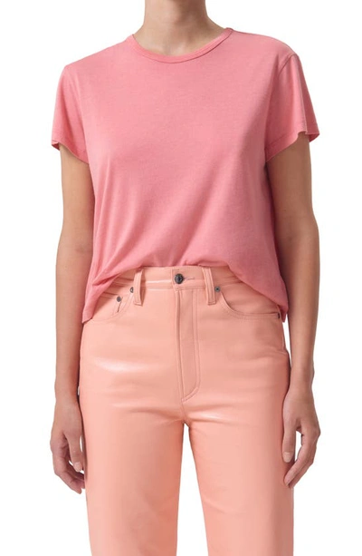 Agolde Drew Tee In Pink