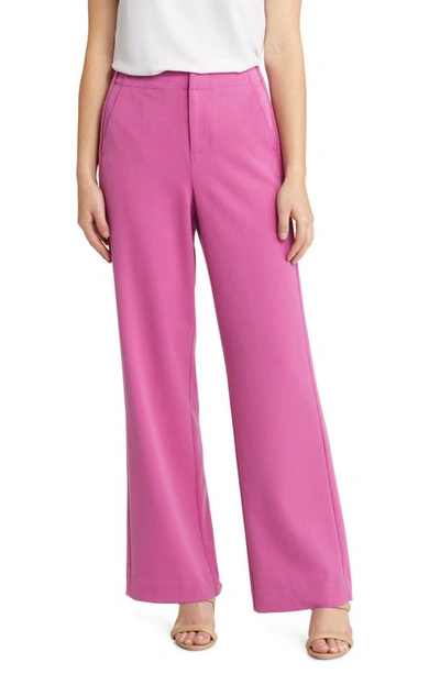 Nic + Zoe Work It High-rise Wide-leg Trousers In Orchid Petal