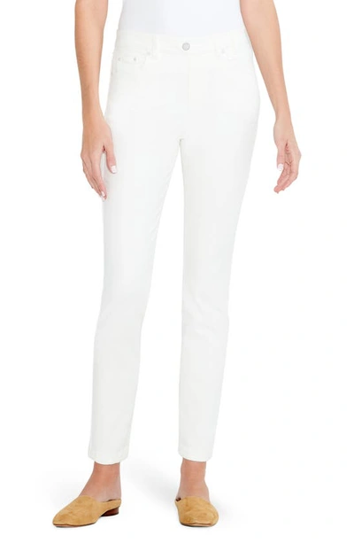 Nic + Zoe Cropped Straight-leg Denim Jeans In Paper White